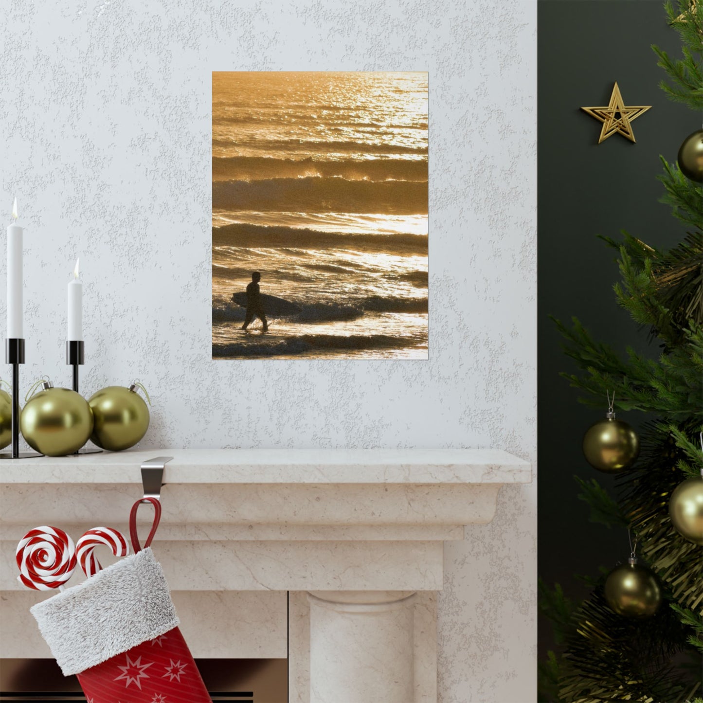 surfin’ in gold (vertical)